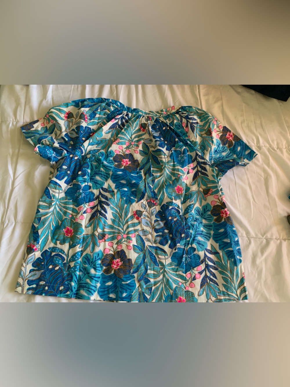 Lilly Pulitzer Pajamas Breezy Aqua Best Fronds Forever Size Medium NWOT - Picture 5 of 14